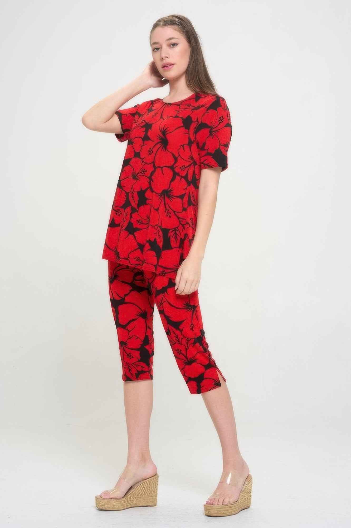 Print Bns Capri Pants Set