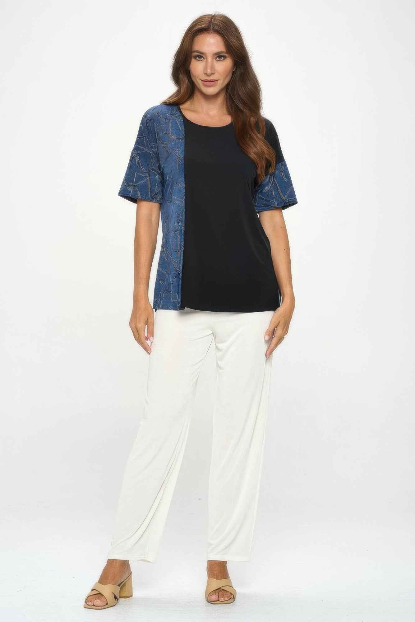 Hit Round Neck Short Sleeve Top