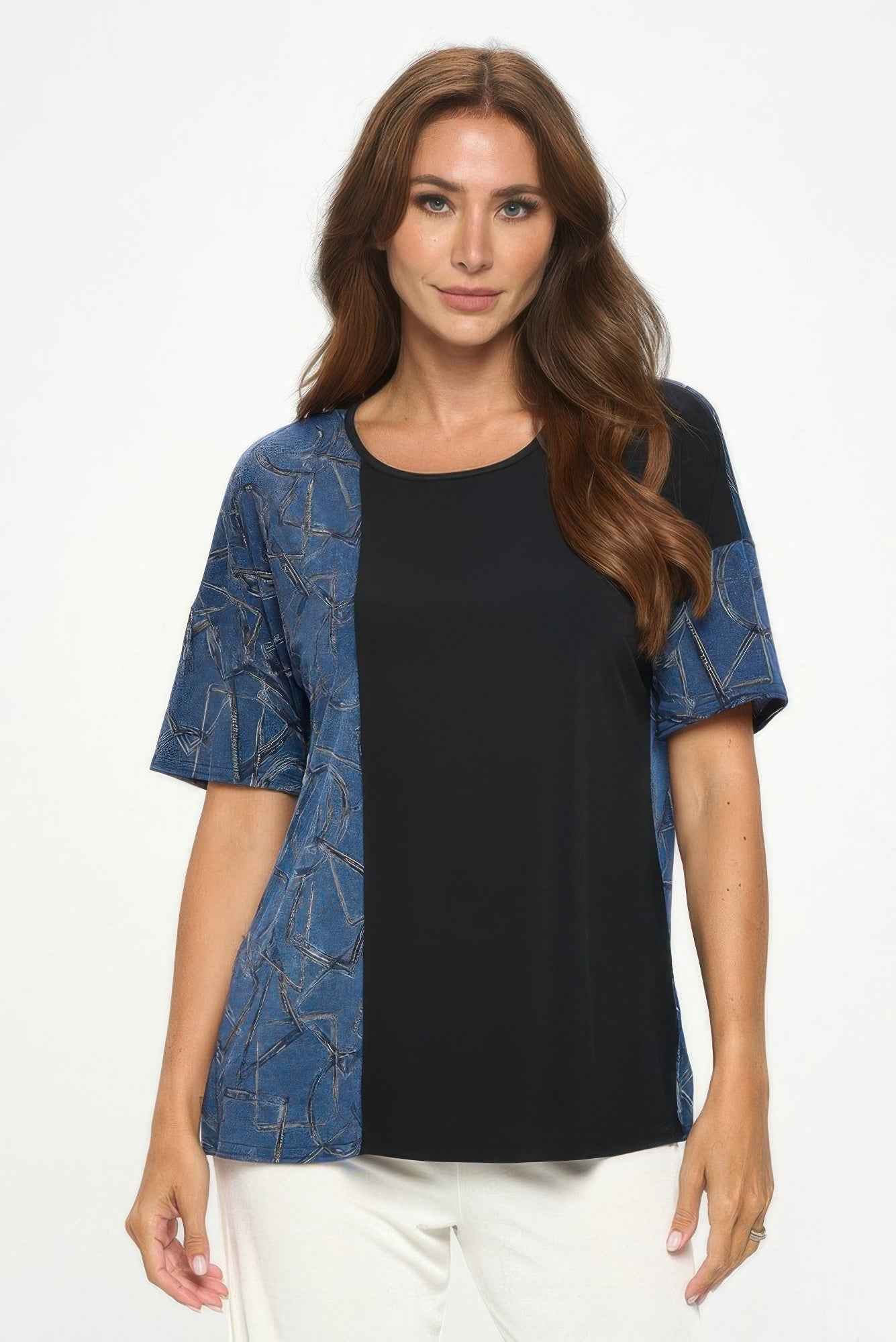 Hit Round Neck Short Sleeve Top