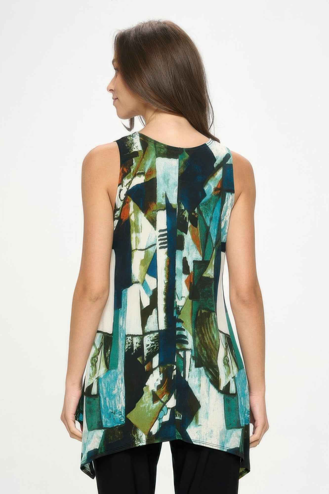 Hit Print Shark Bite Hem Tank