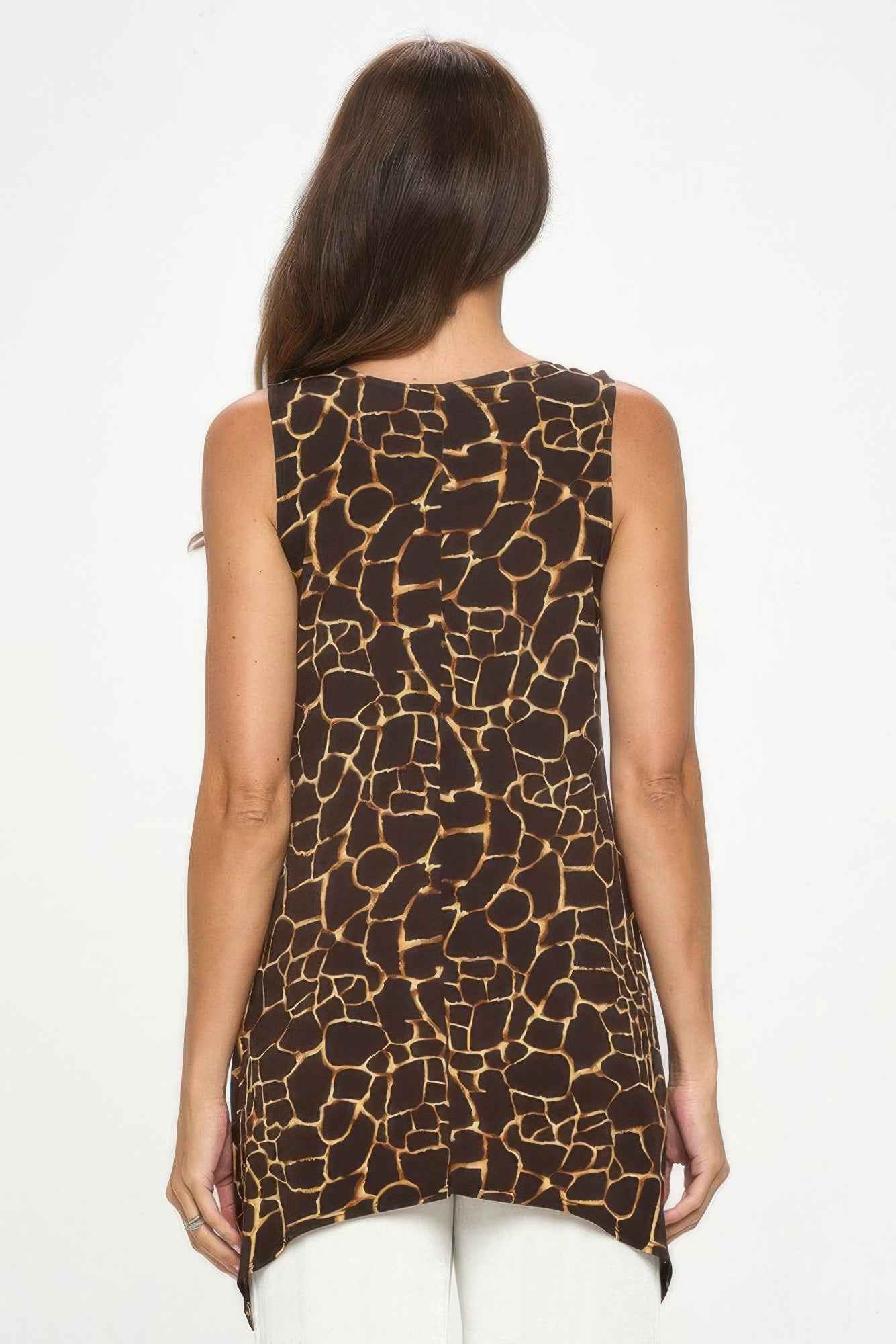 Print Hit Shark Bite Hem Tank