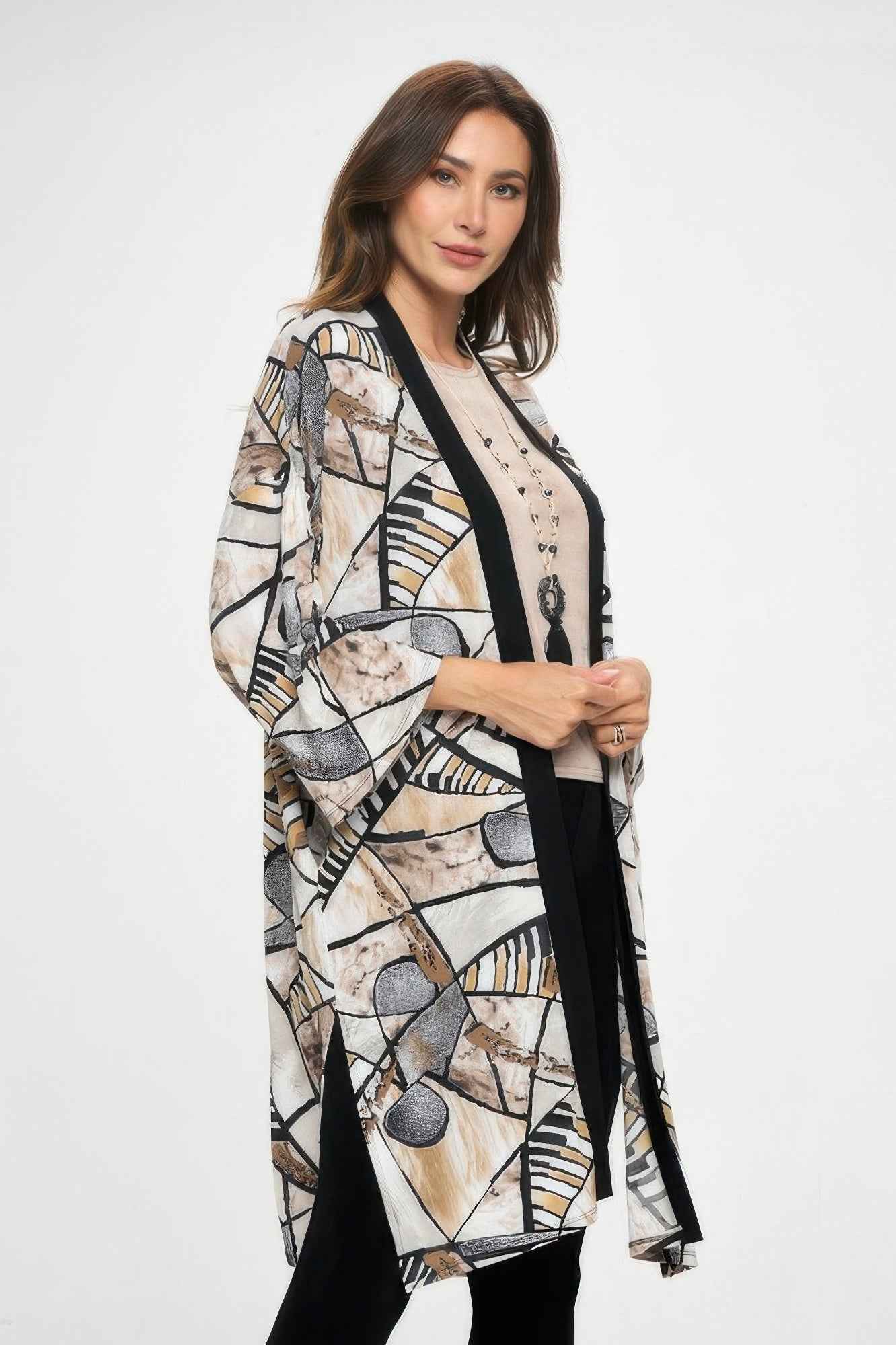 Long contrast Jacket