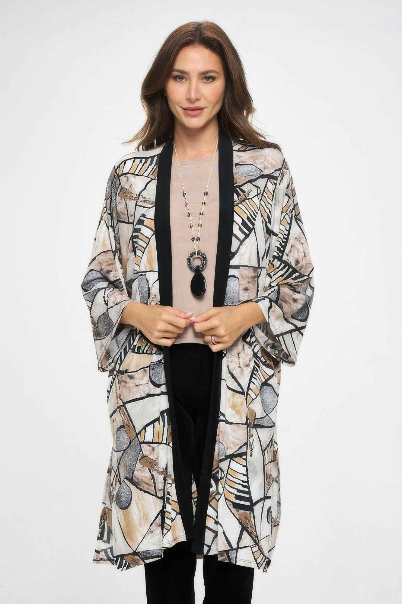 Long contrast Jacket