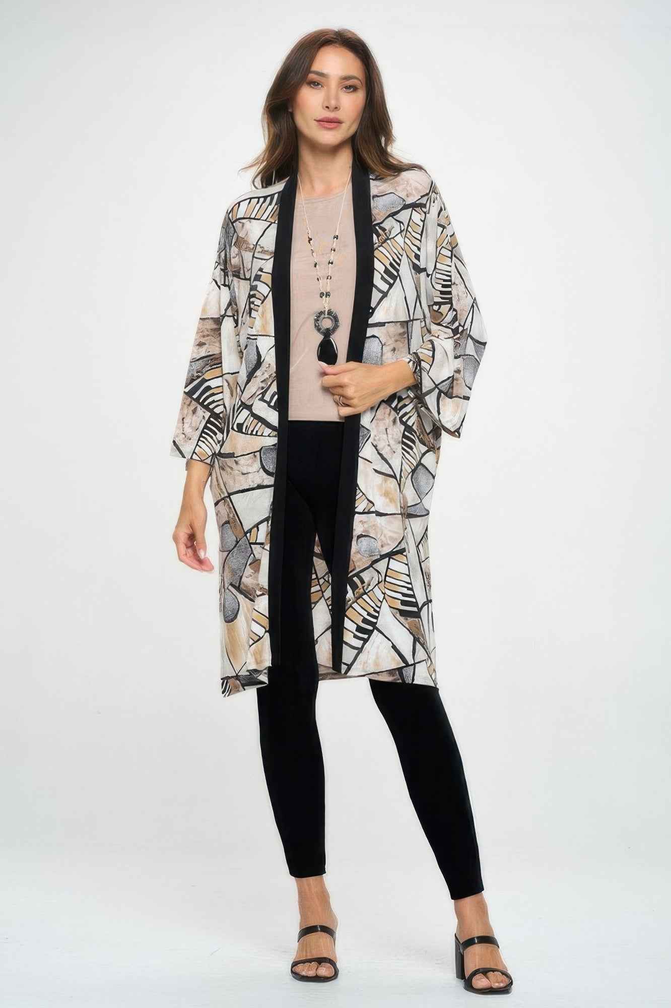 Long contrast Jacket