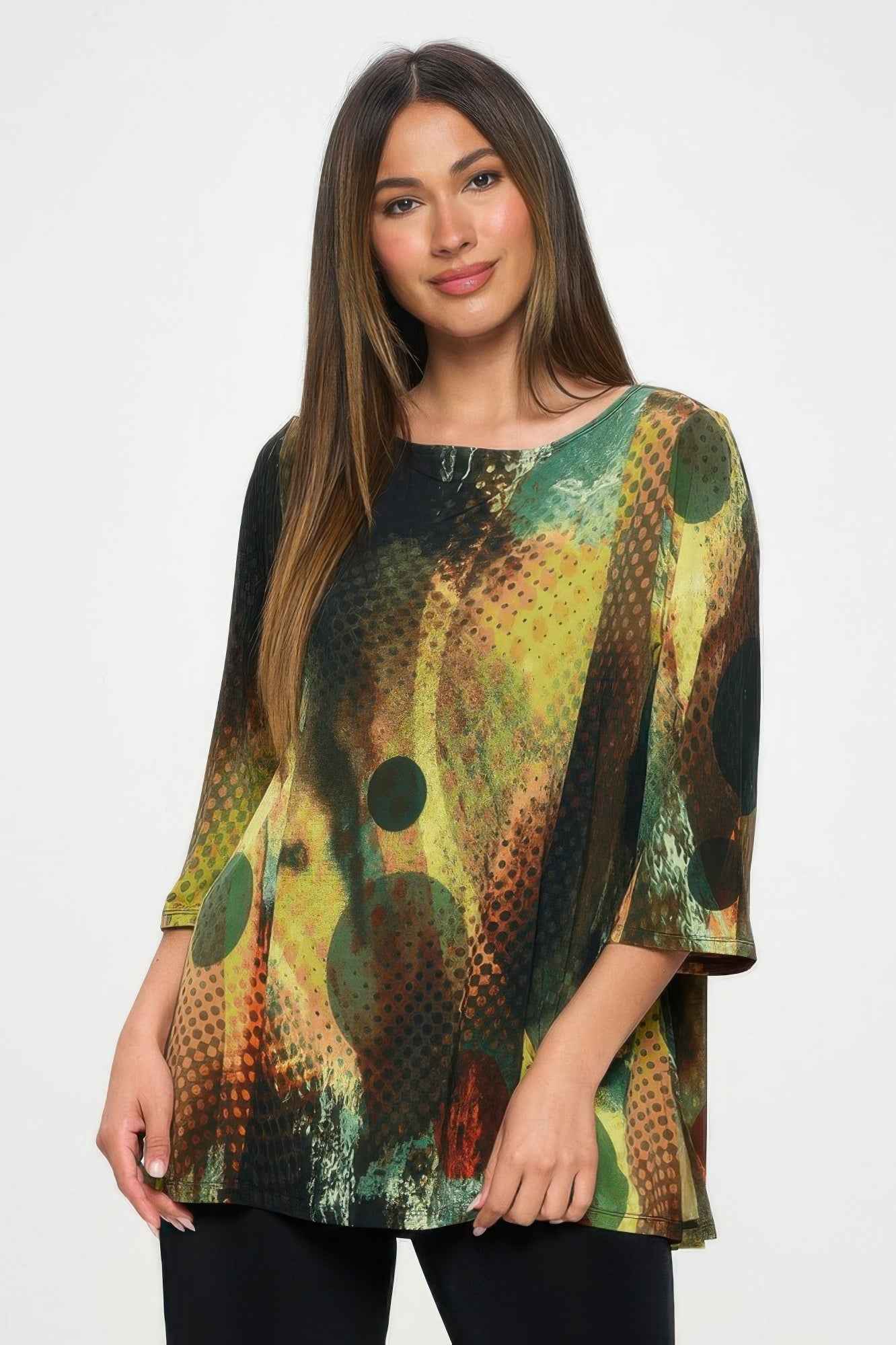 HIT Boat Neck 3/4 Sleeve Top