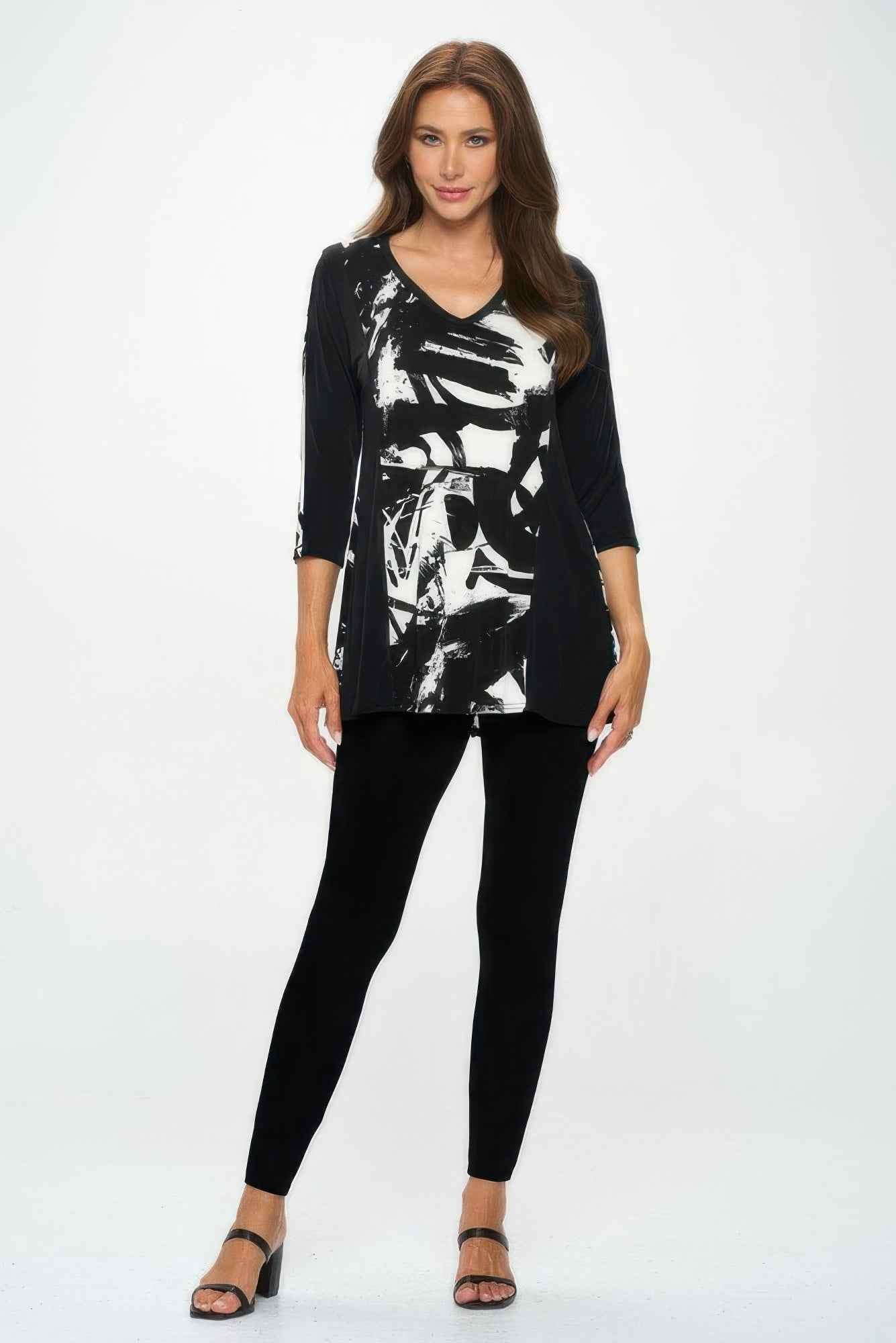 BNS V-Neck Binding Contrast Top