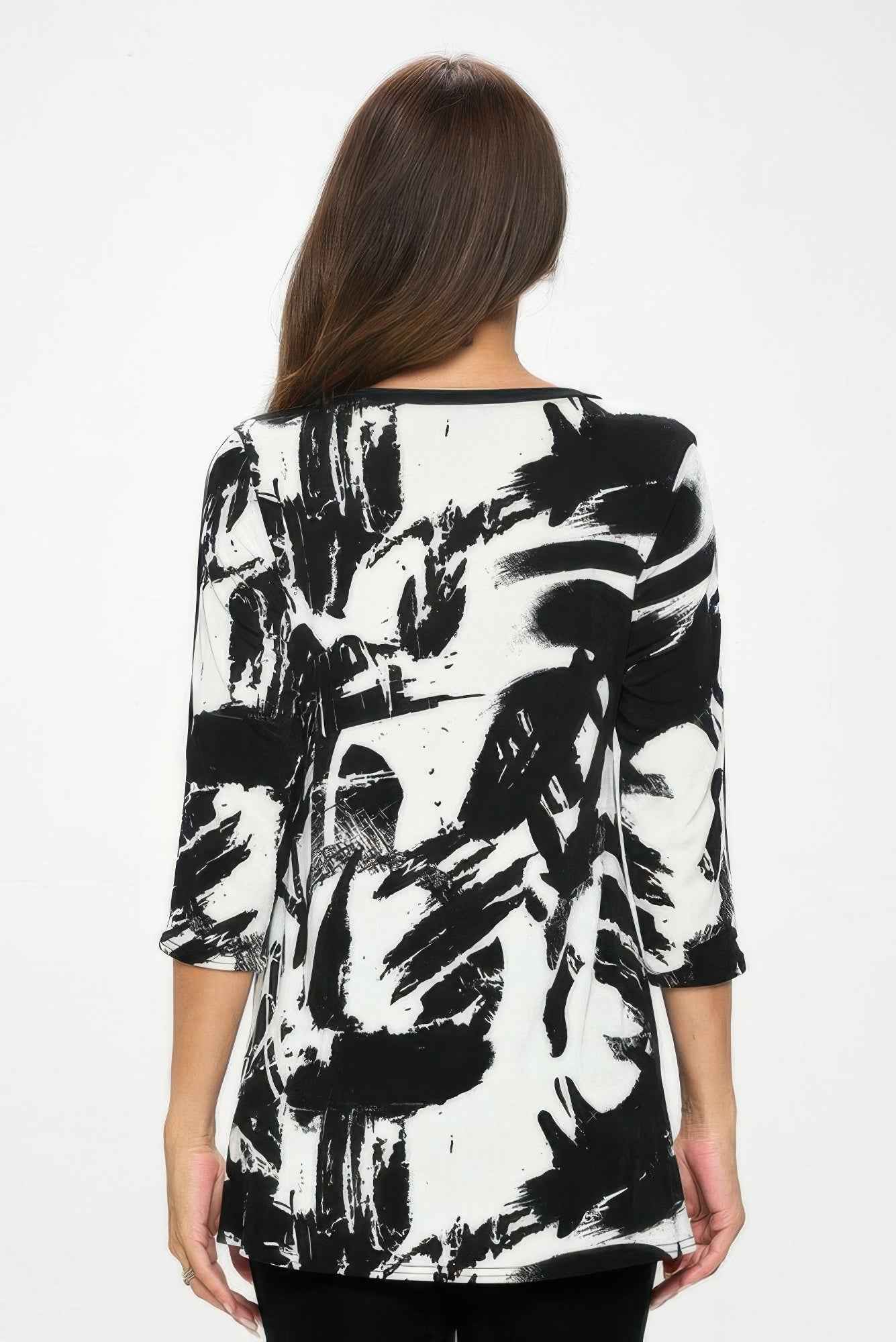 BNS V-Neck Binding Contrast Top