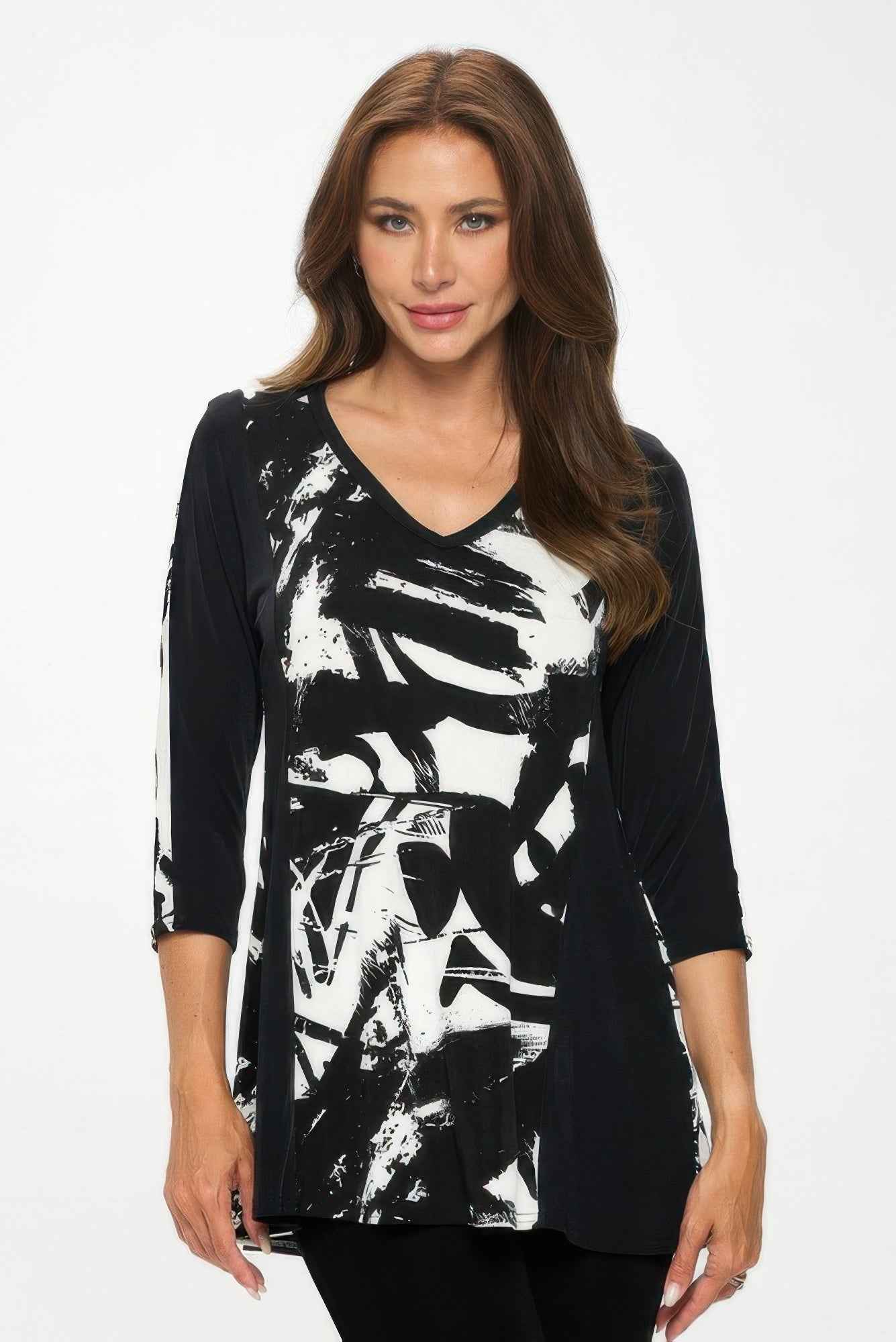 BNS V-Neck Binding Contrast Top