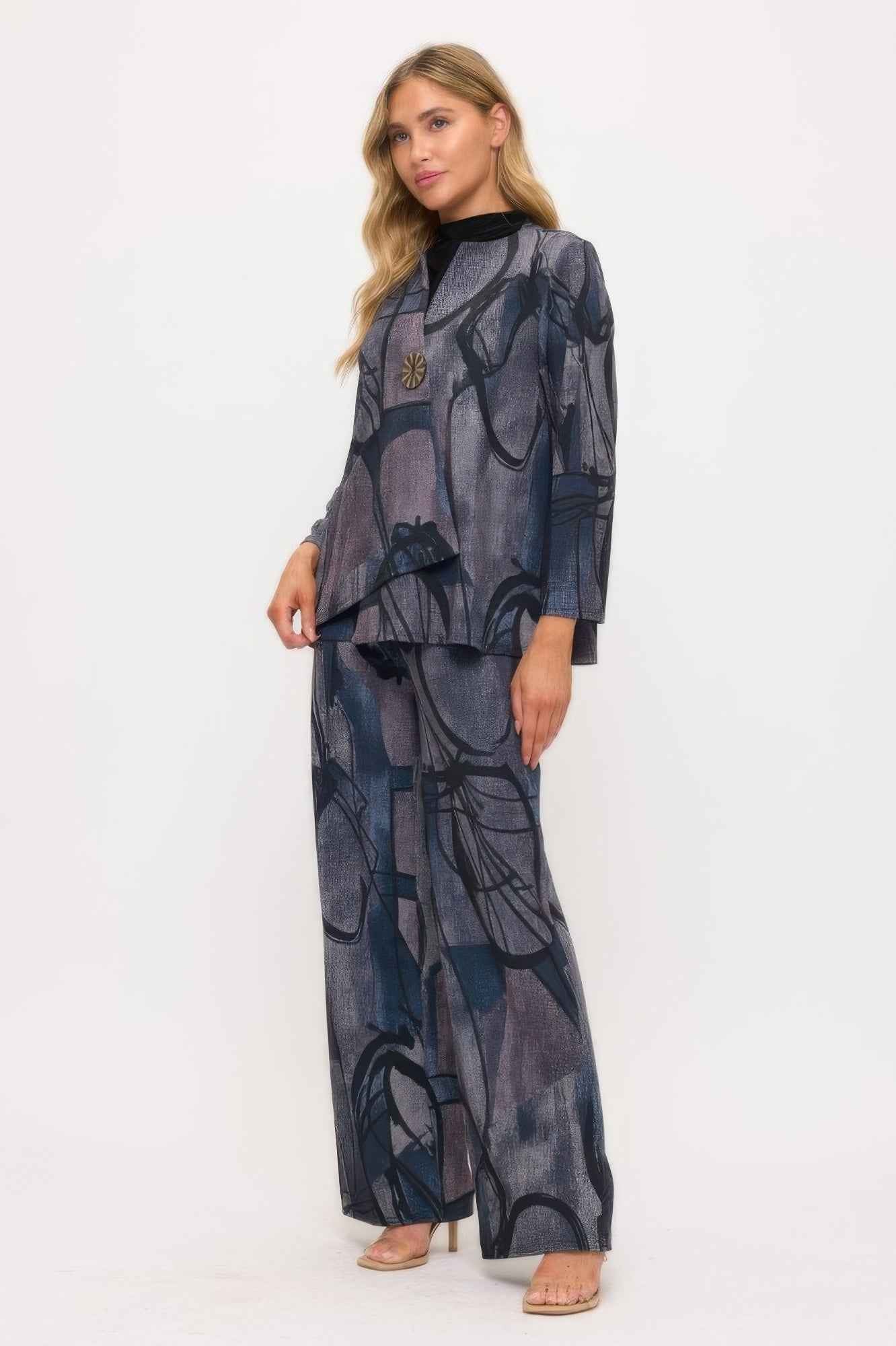 Challenge Print Wide Leg Pant