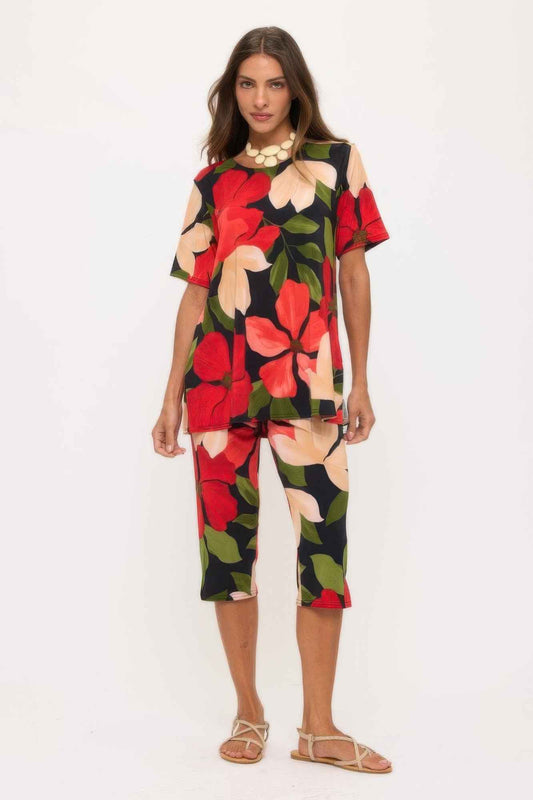 Print Bns Capri Pants Set