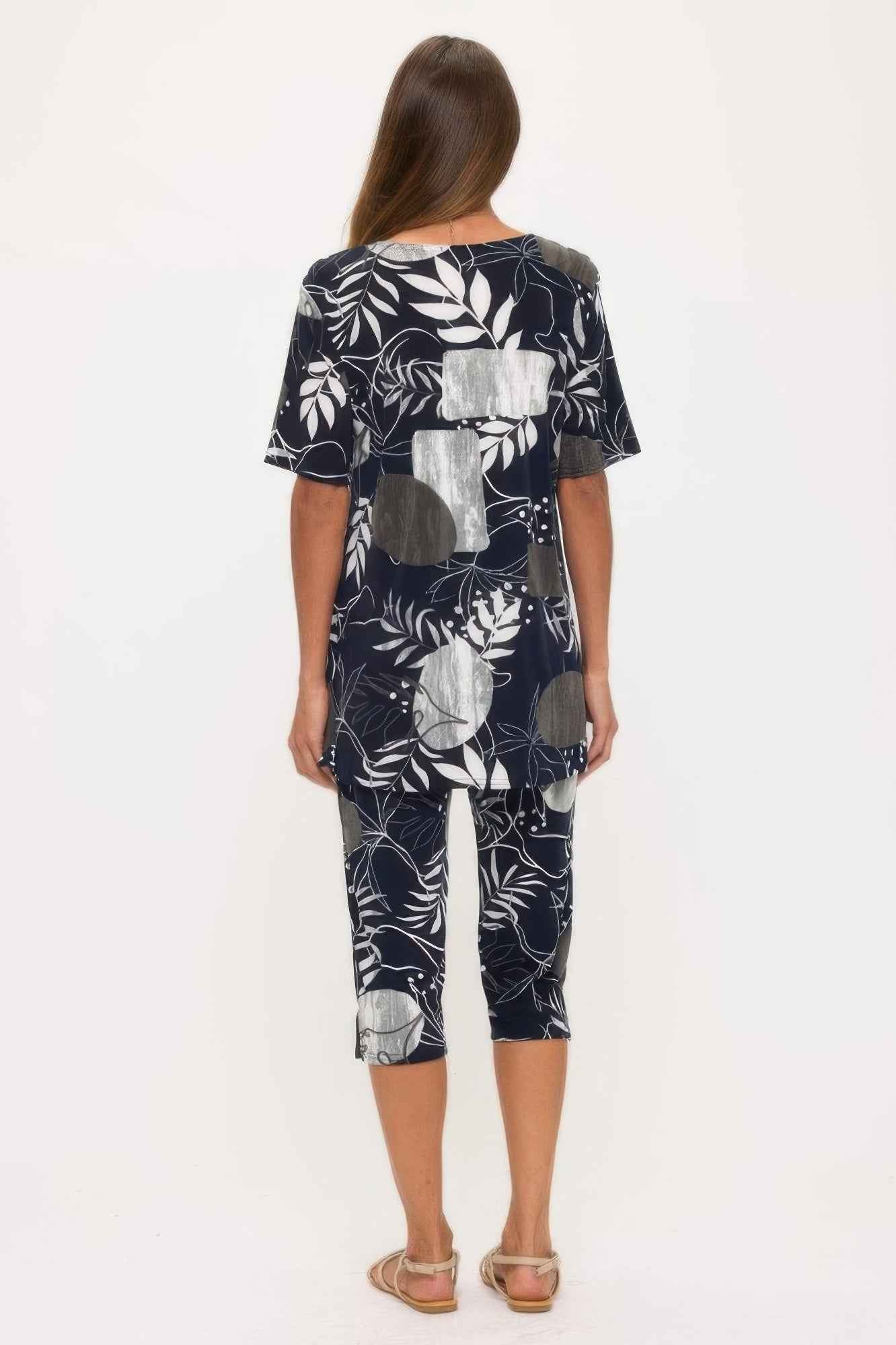 Print Bns Capri Pants Set