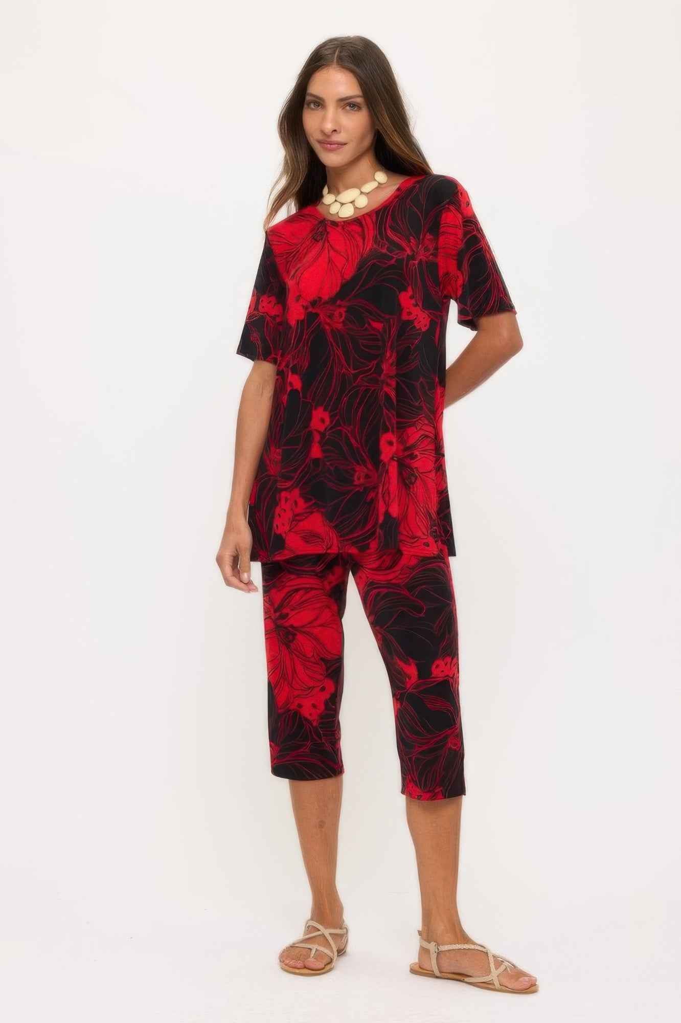 Print Bns Capri Pants Set