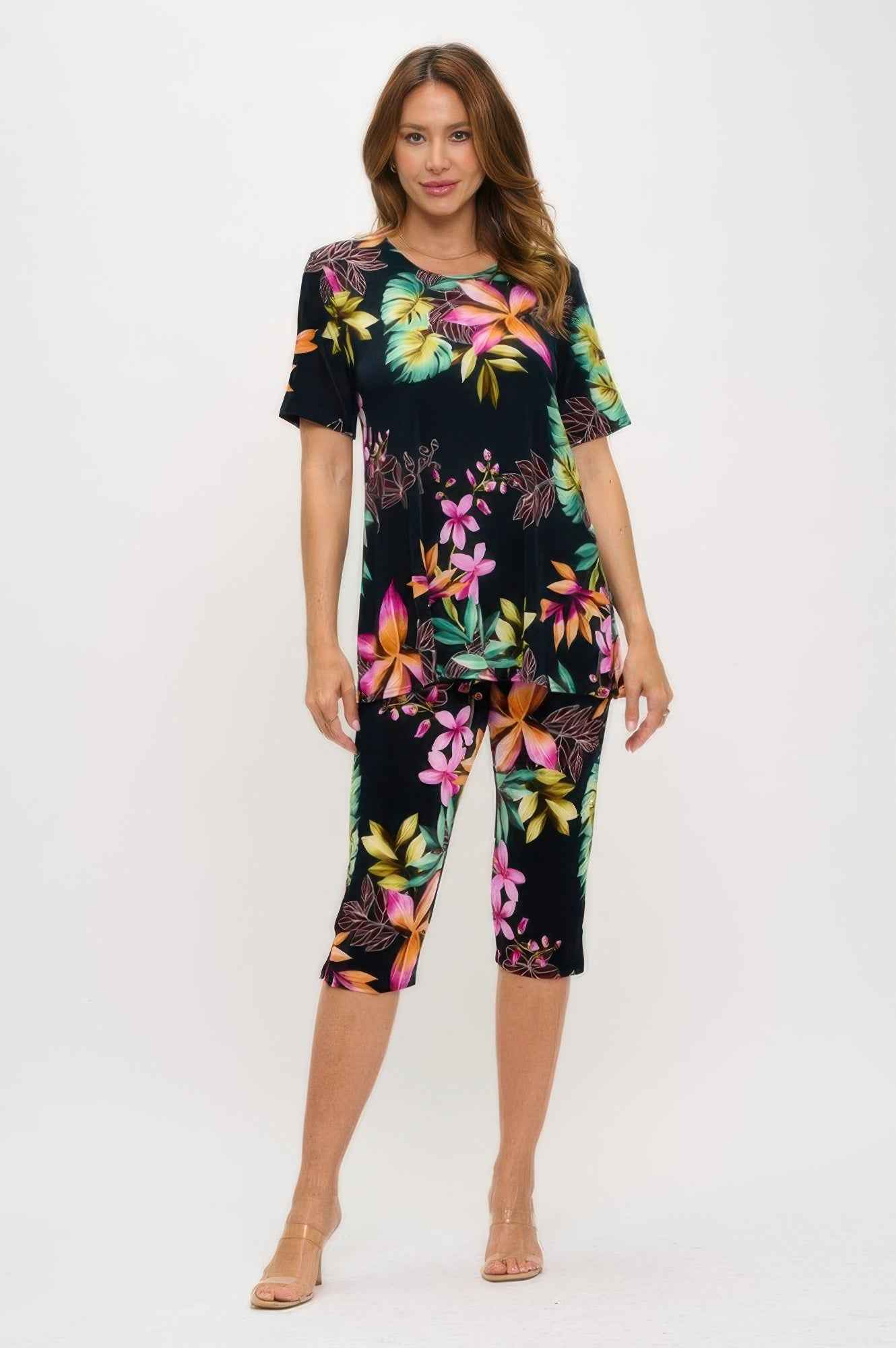 Print Bns Capri Pants Set