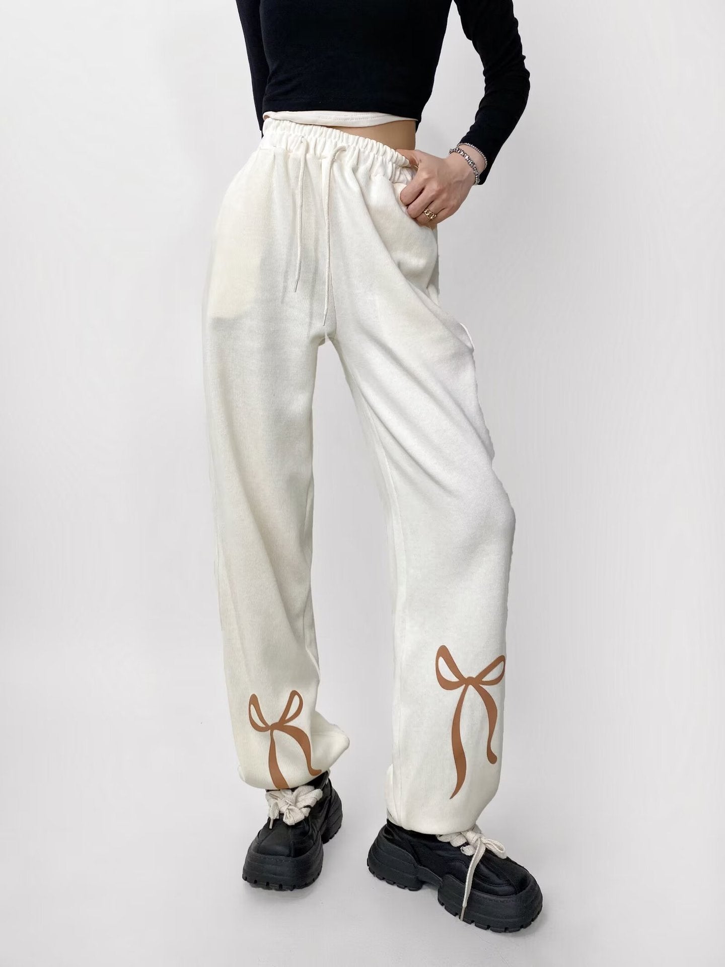 Bow Print Sport Leggings