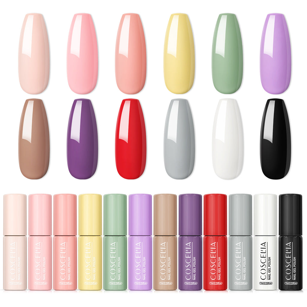 Macaron Color Round Tube Series Nail Polish Glue Nail Art Net Red Popular Color