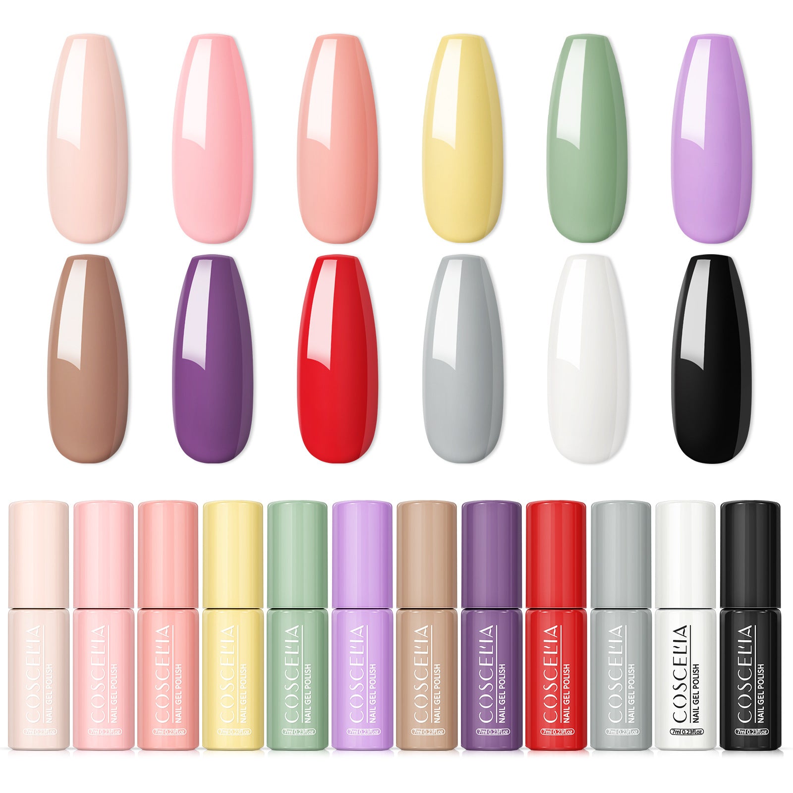 Macaron Color Round Tube Series Nail Polish Glue Nail Art Net Red Popular Color