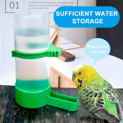 Bird Feeder, Bird Water Dispenser for Cage,  2PCS Automatic Bird Water Feeder with 1PCS Food Feeder for Cage Pet Parrot Budgie Lovebirds Cockatiel Automatic Bird Feeder (2Pcs 60Ml + 1Pcs 150Ml) Pet's Supplies |