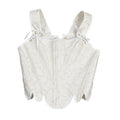Carved flower petal shaped corset with fishbone