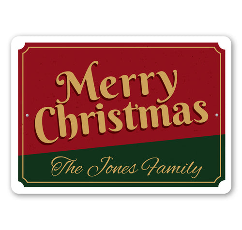 Vintage Merry Christmas Sign