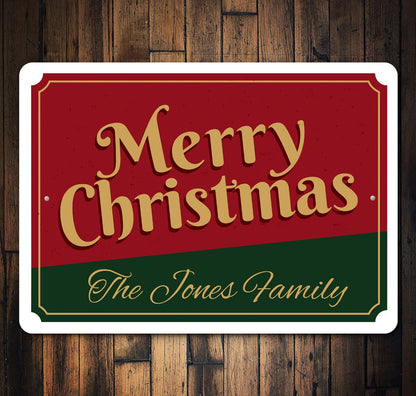 Vintage Merry Christmas Sign