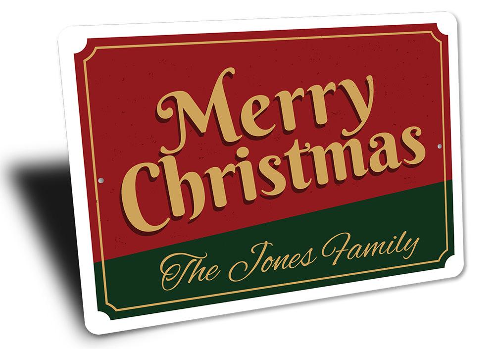 Vintage Merry Christmas Sign