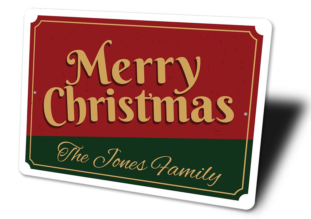 Vintage Merry Christmas Sign