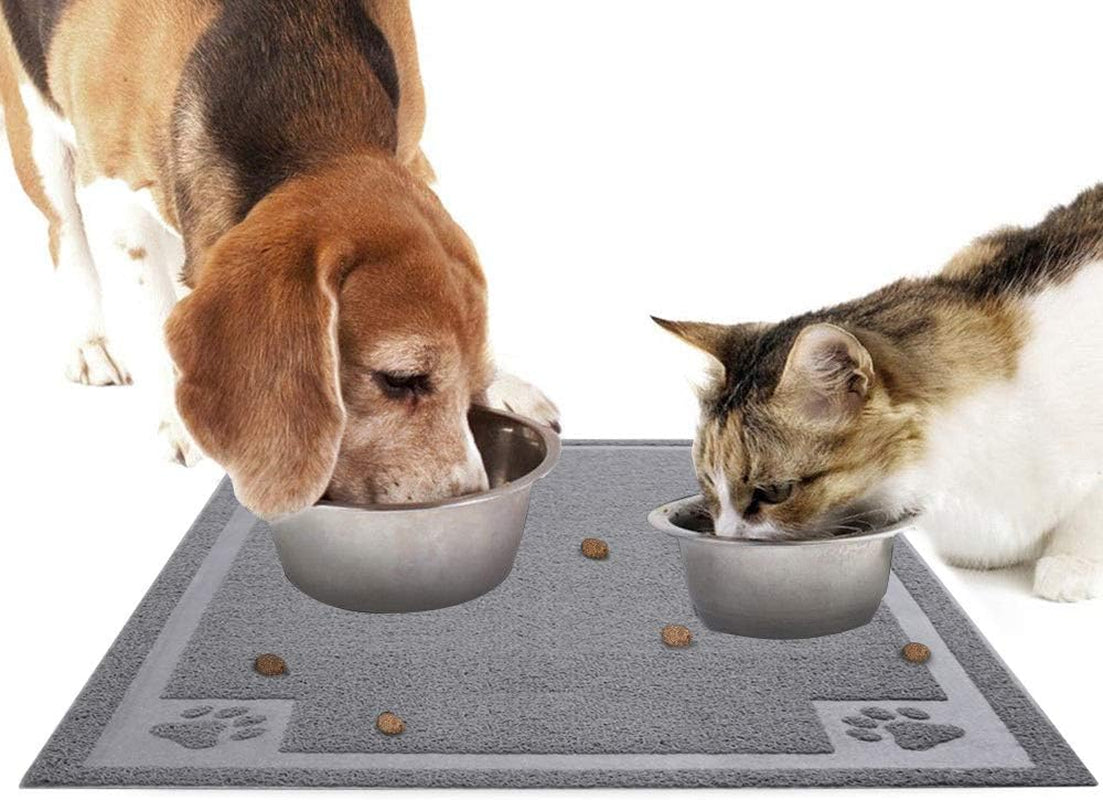 Dog Mat for Food and Water under Bowl and Feeder, 35 X 24 Inches Large Dog Bowl Life Food Pet Mats for Dogs and Cats, Silicone Non Slip for Floors, Easy to Clean Pet's Supplies |