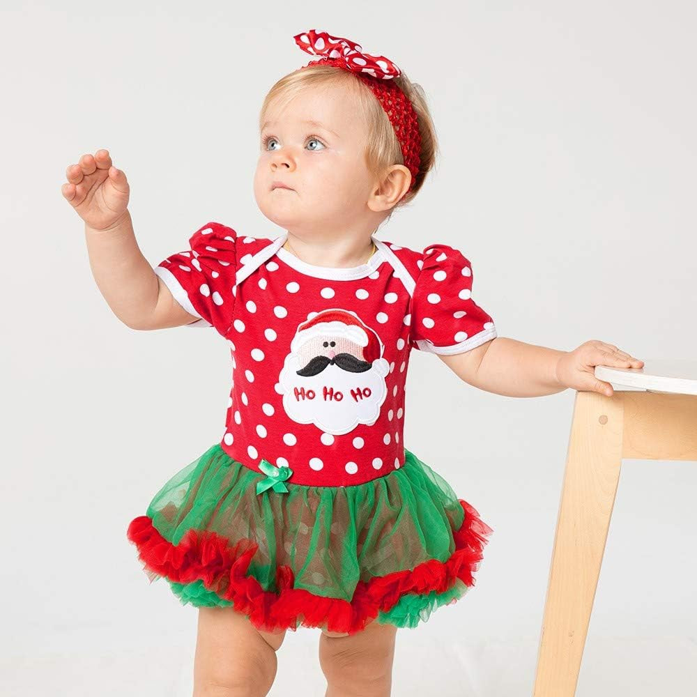 Baby Girls First Christmas Costumes Elf Lil Outfit Newborn Xmas