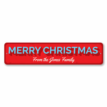 Merry Christmas Family Sign