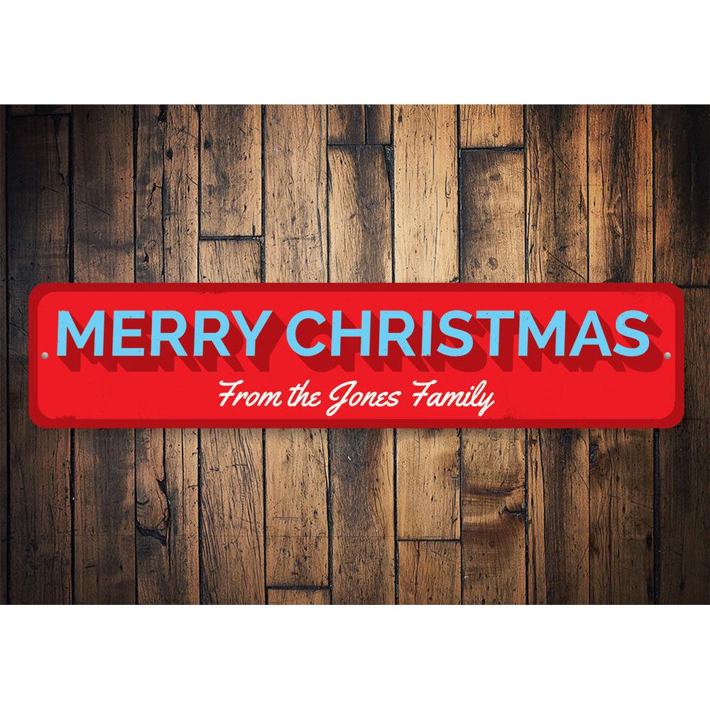 Merry Christmas Family Sign