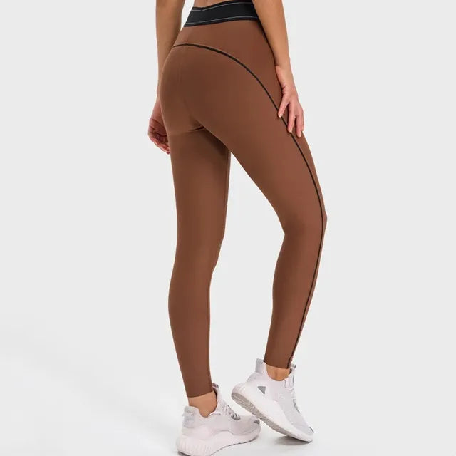 High waisted Hip lifting Sports Pants Women Elastic Fitness Leggings Gym Compression Leggings Quick drying