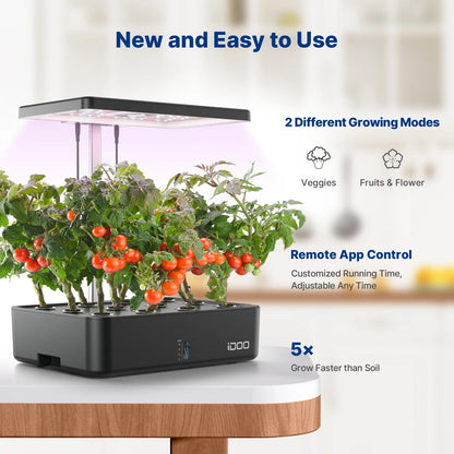 Wifi 12 Pods Hydroponics Growing System, Smart Indoor Grow System Kit with APP Control Pet's Supplies |