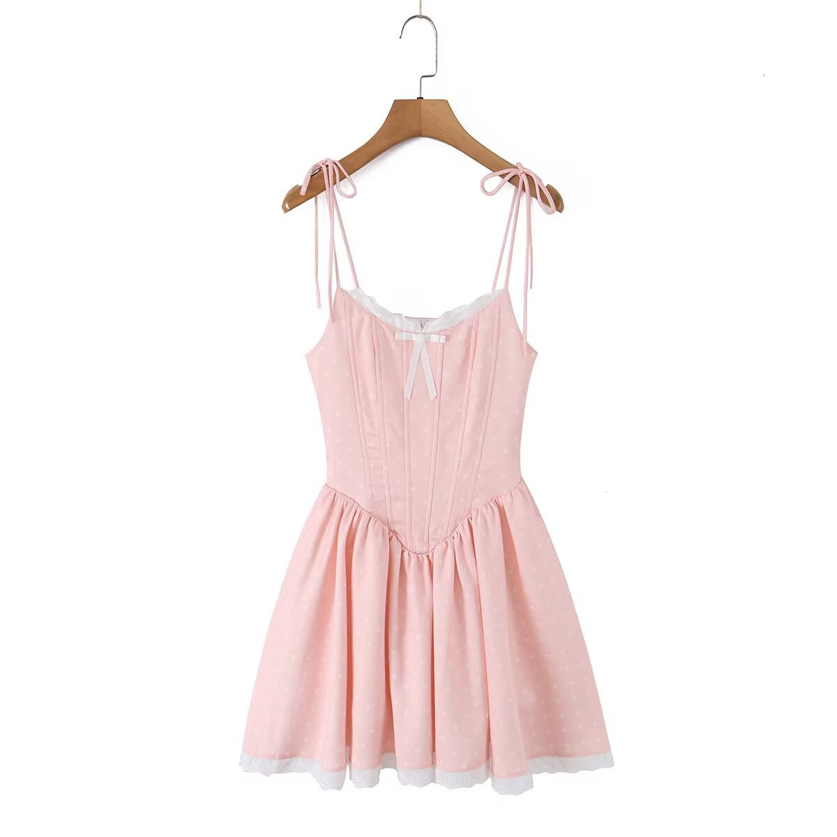 Princess Birthday Dress Strappy Dress for Women Summer Corset Waistline Elegant Party Mini Skirt