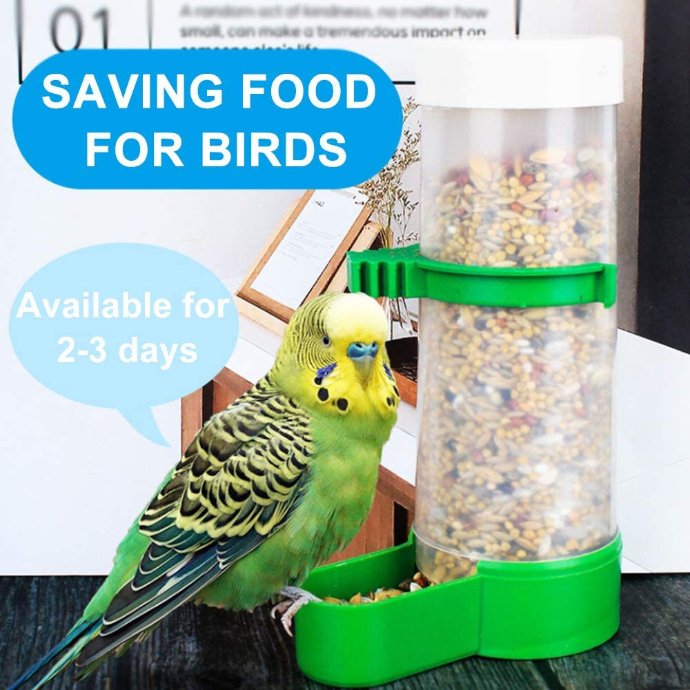 Bird Feeder, Bird Water Dispenser for Cage,  2PCS Automatic Bird Water Feeder with 1PCS Food Feeder for Cage Pet Parrot Budgie Lovebirds Cockatiel Automatic Bird Feeder (2Pcs 60Ml + 1Pcs 150Ml) Pet's Supplies |