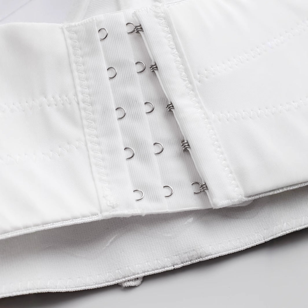Sexy Bone Corset White Camisole Heavy Embroidered Petal Halter Strapless