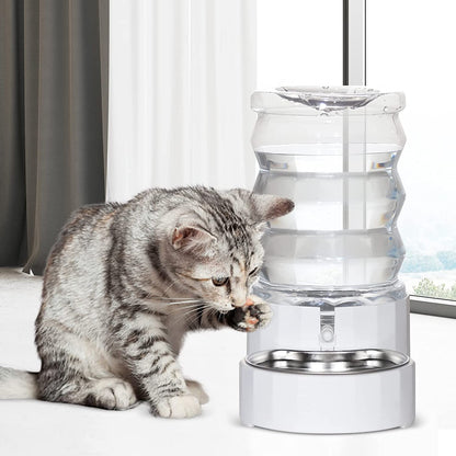 Automatic 3L Pet Water, Cat Feeder, Pet Feeding Bowl, 3L Large Capacity Automatic Water Dispenser, 100% Bpa-Free, Gravity Pet Water Dispenser,Cat Water Food Pet's Supplies |