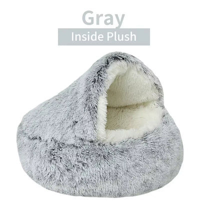 Winter Plush Pet Cat Bed round Cat Cushion Cat House 2 in 1 Warm Cats Basket Pet Sleep Bag Kitten Nest Kennel for Small Dog Cats Pet's Supplies |