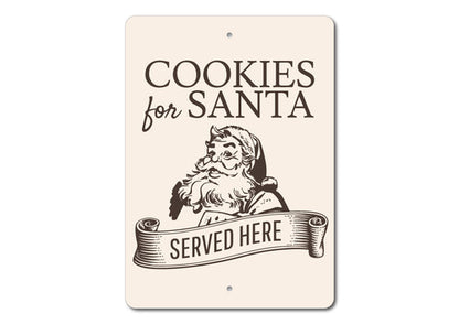 Cookies for Santa Served Here Sign