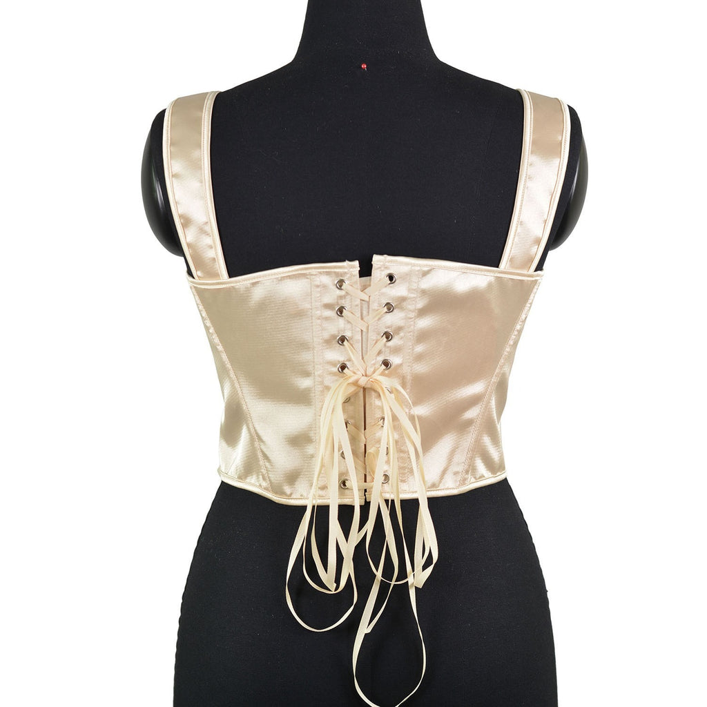 Oil painting fishbone back strap corset girdle retro corset for outer wear