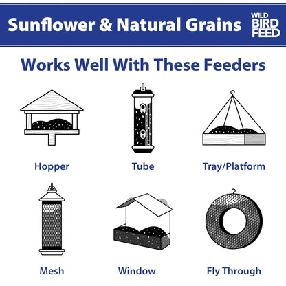 Sunflower & Natural Grains Wild Bird Feed, 5 Lb Pet's Supplies |