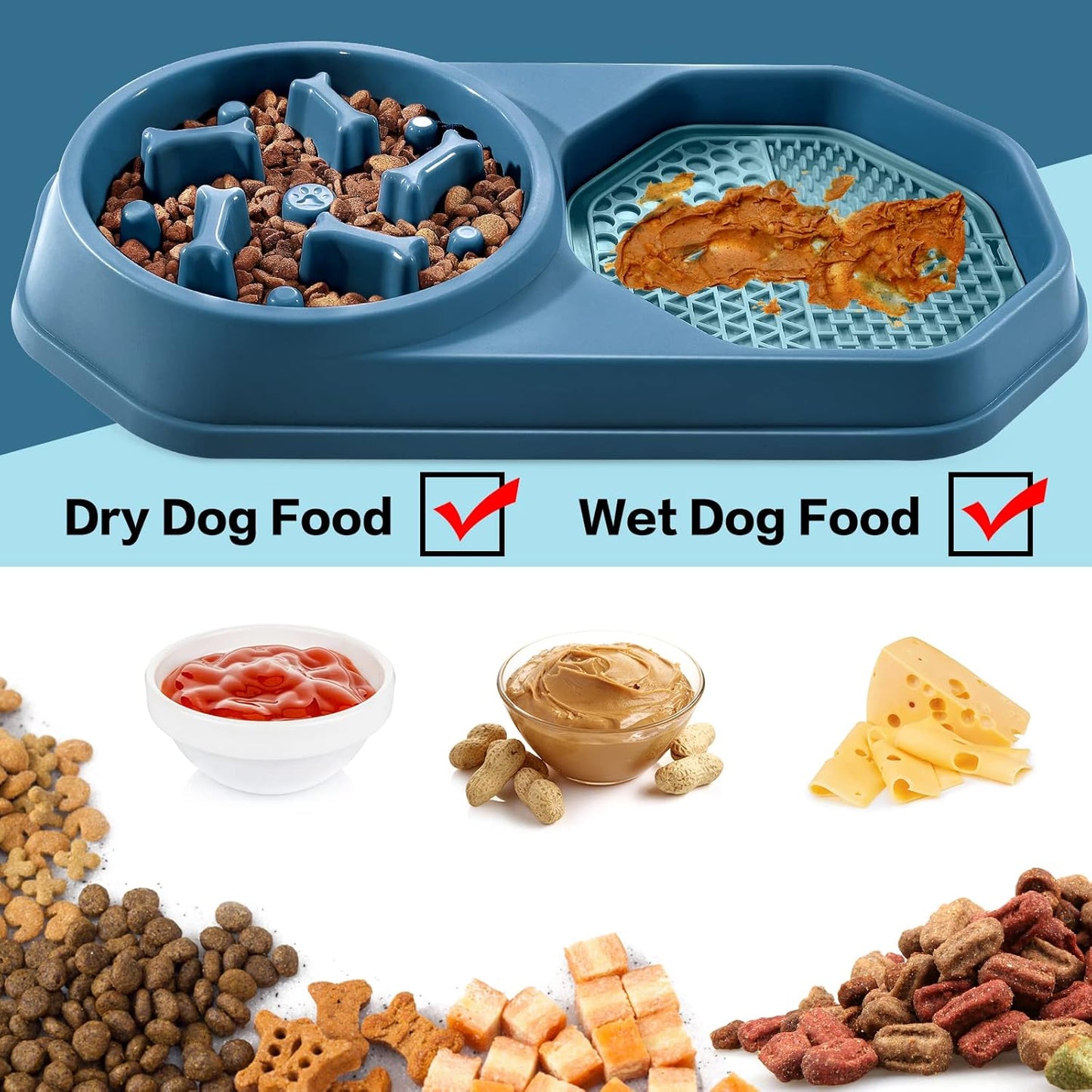 Slow Feeder Dog Bowls Puzzle Anti-Gulping Interactive Bloat Durable Preventing Choking Healthy Dogs Bowl Pet's Supplies |