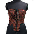 Xiaolong embroidery jacquard strapless front strap corset vest women's top