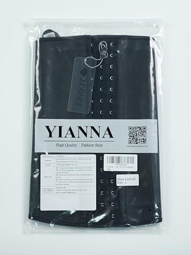 YIANNA Waist Trainer for Women Latex Underbust Waist Corsets Cincher Hourglass Body Shaper 4 Hooks