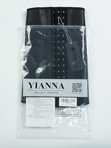 YIANNA Waist Trainer for Women Latex Underbust Waist Corsets Cincher Hourglass Body Shaper 4 Hooks