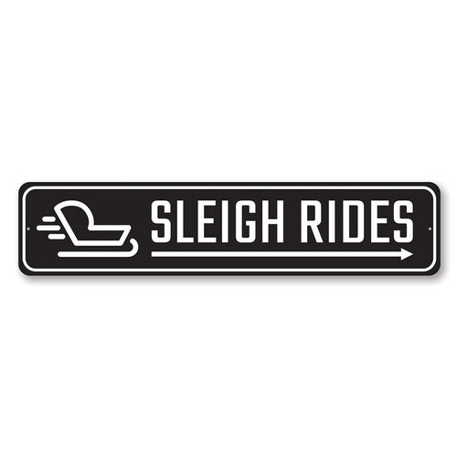 Sleigh Rides This Way Season Sign