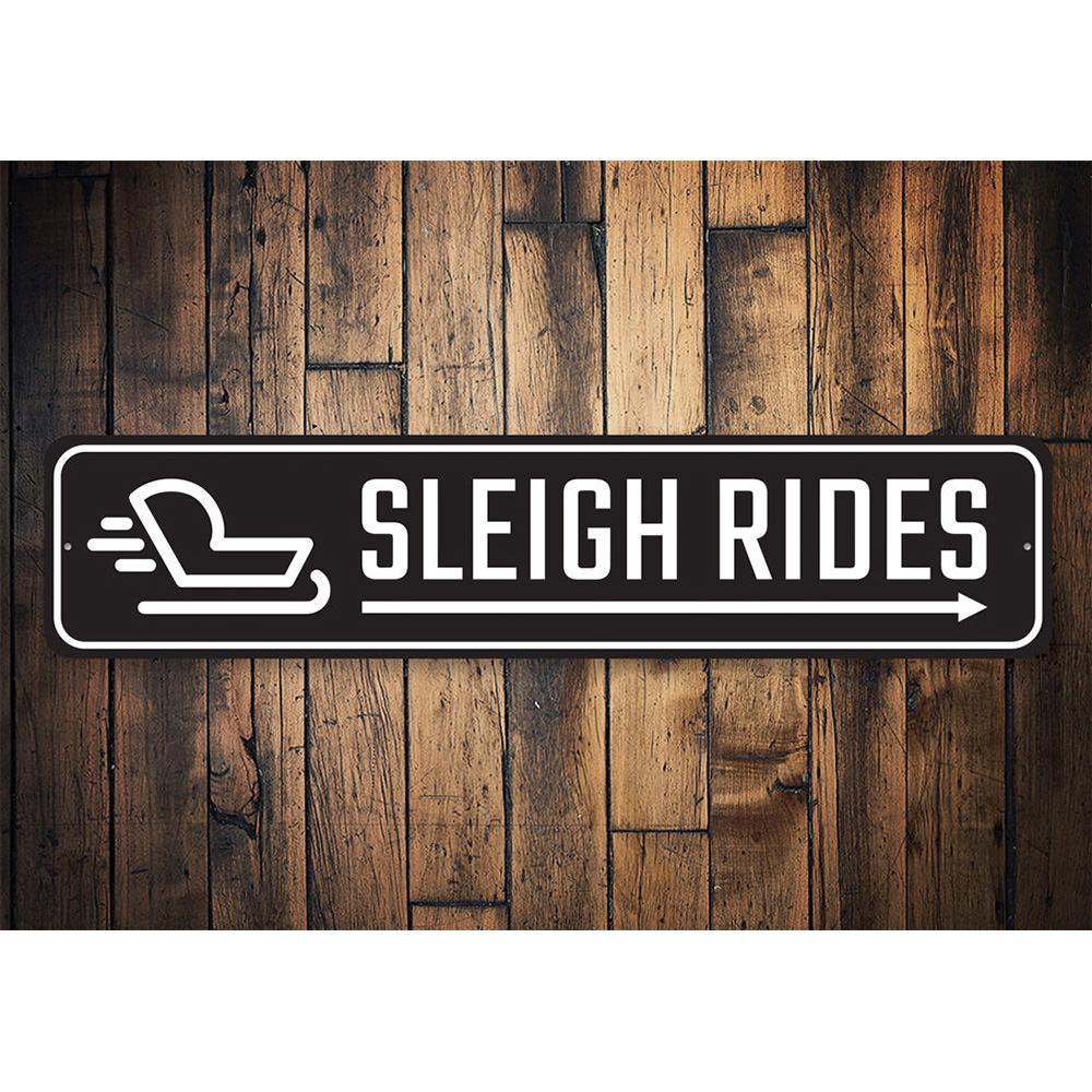 Sleigh Rides This Way Season Sign