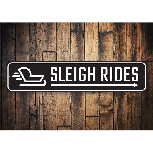 Sleigh Rides This Way Season Sign