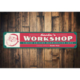 Santa's Workshop Handcrafted Toys Holiday Sign