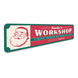 Santa's Workshop Handcrafted Toys Holiday Sign