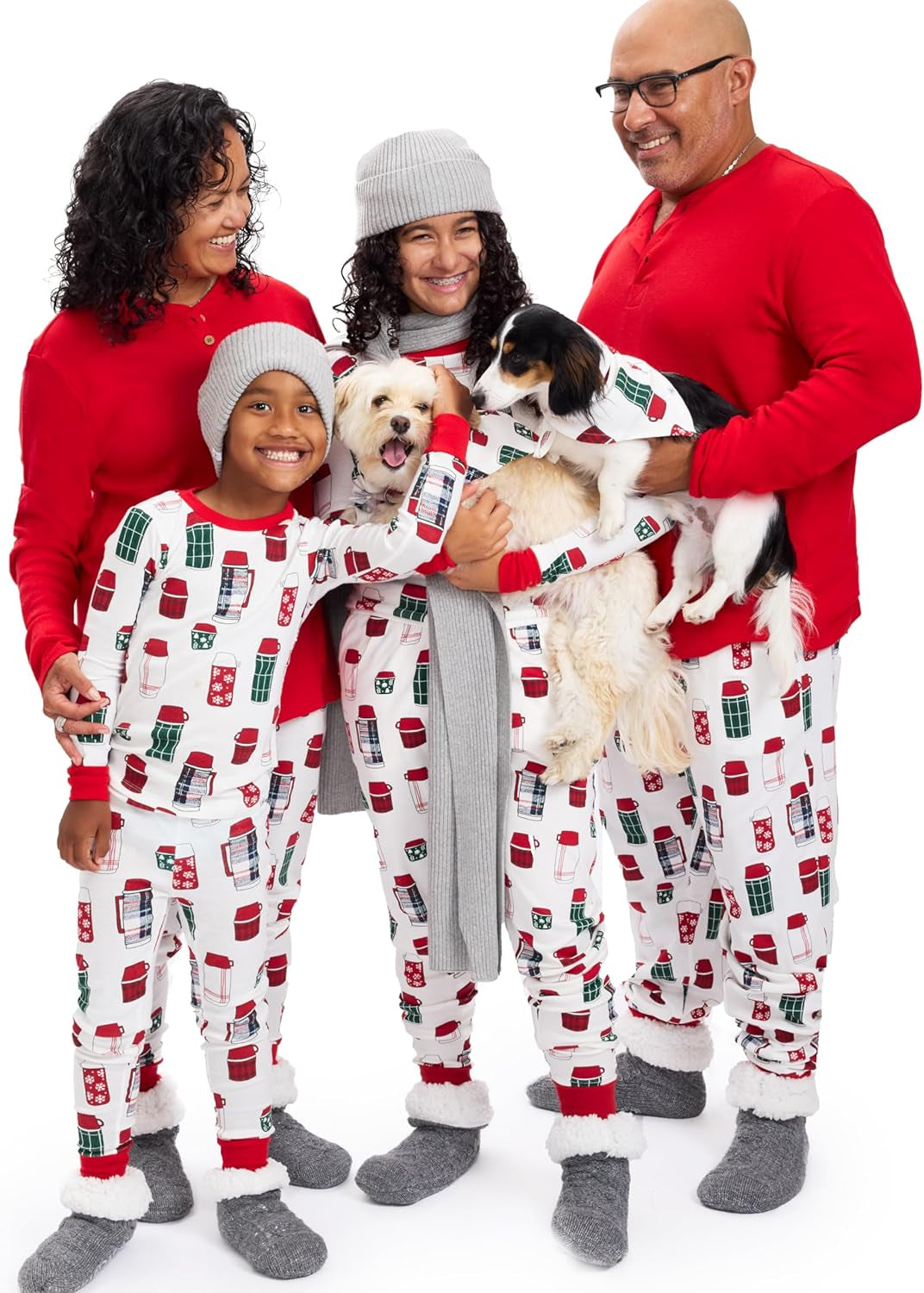 Family Matching Holiday Pajamas Organic Cotton for Men, Women, Kids, Toddlers, Baby Boys, Girls, Unisex Pets